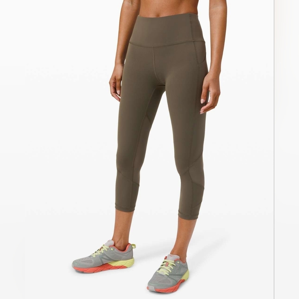 Lululemon Pace Rival High-Rise Crop 22"Dark Olive